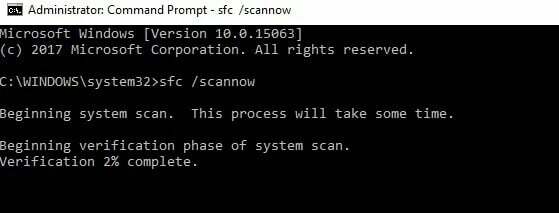 sfc / scannow cmd