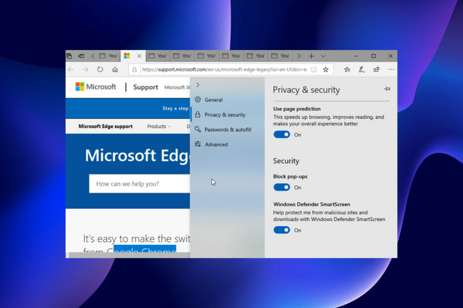 Решено: Блокирането на изскачащи прозорци на Microsoft Edge не работи
