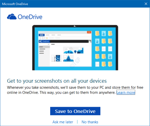 Ekraanipiltide automaatse salvestamise keelamine OneDrive'is