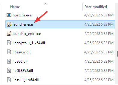 Ginshen Impact फ़ोल्डर में Launcher.exe फ़ाइल पर डबल क्लिक करें