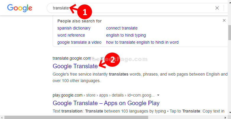 Google'i otsingu tõlge Google'i tõlge