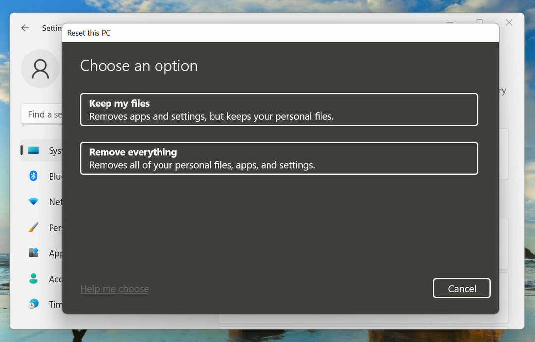 Vratite Windows 11 na zadano kako biste ispravili pogrešku instalacije 0x8007012a