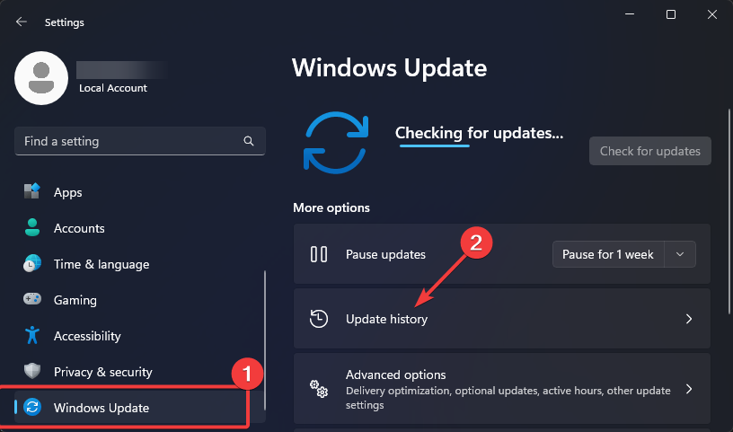 Windows-Updateverlauf
