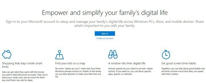 Microsoft Family kann jetzt Browser im Jubiläums-Update blockieren