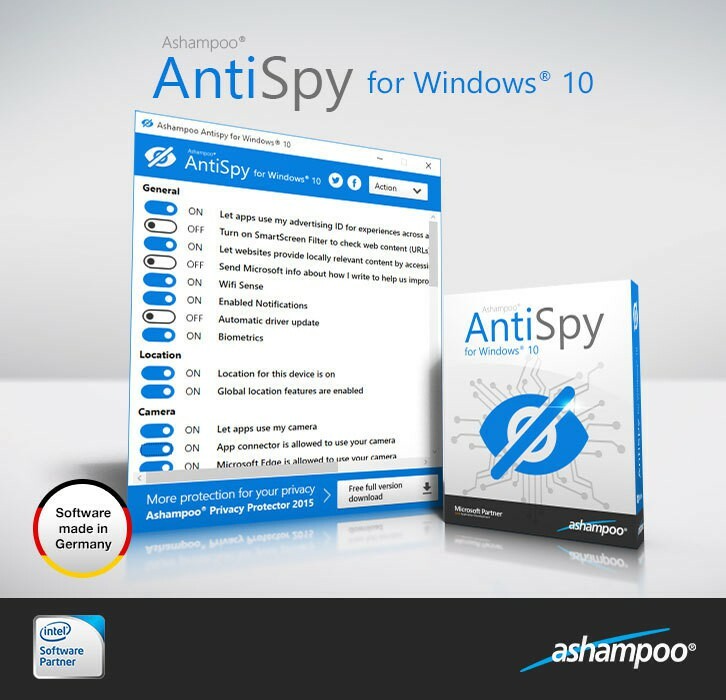 Ashampoo Antispy Windows 10 jaoks