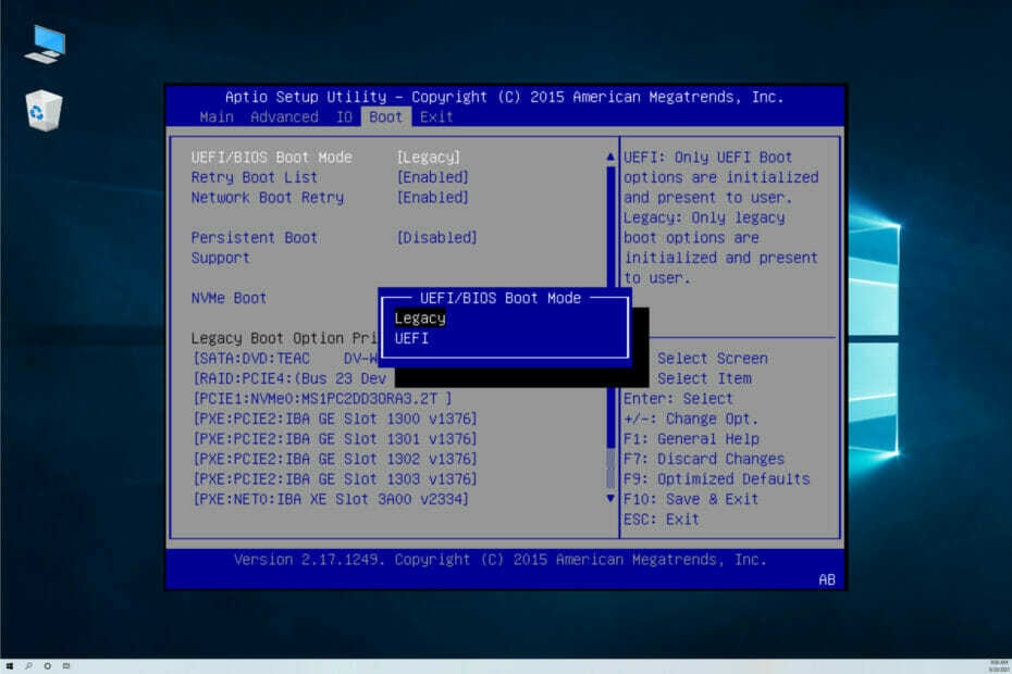 Windows 11:n asentaminen Legacy BIOSiin