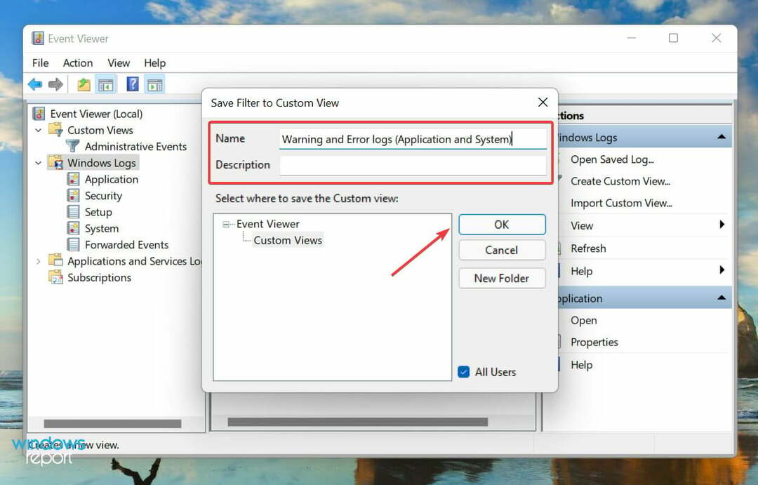Ingrese el nombre y la duración para ver los registros de errores de Windows 11
