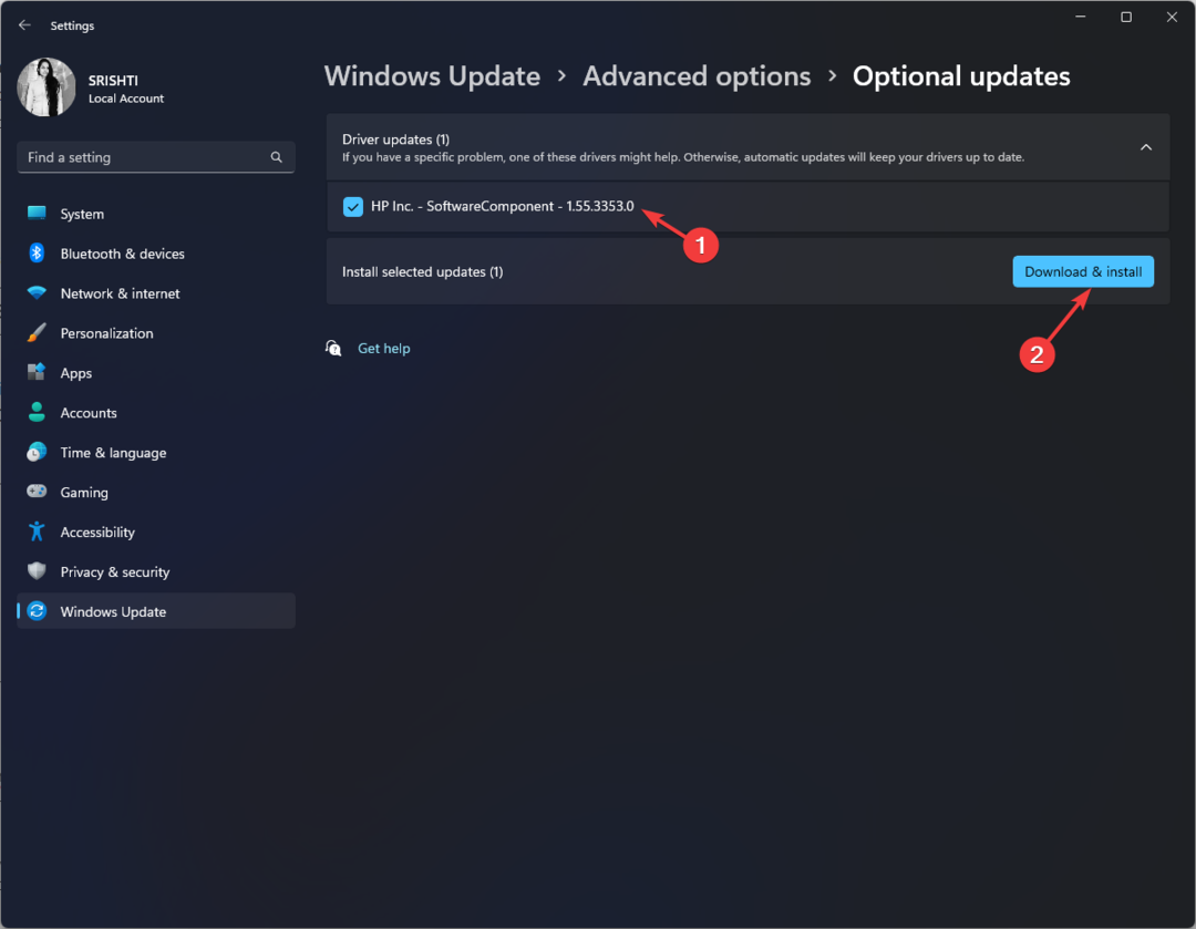 Windows Updates Geavanceerde opties Klif.sys