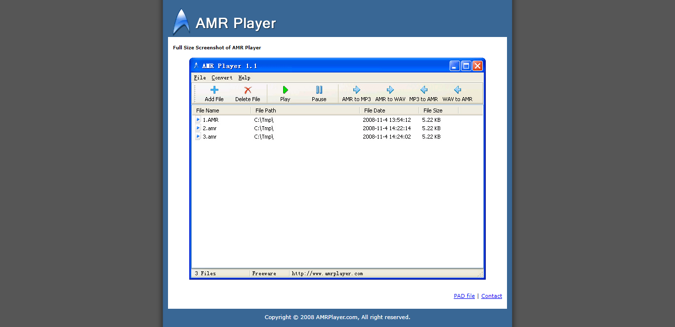 AMR Player AMR към MP3 конвертори
