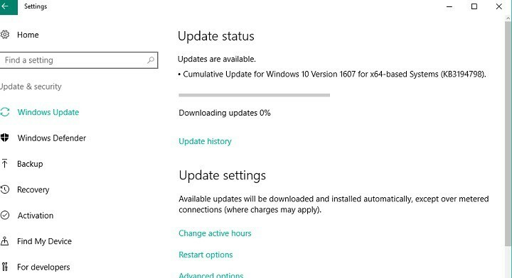Windows 10 -päivitys KB3194798 on nyt ladattavissa