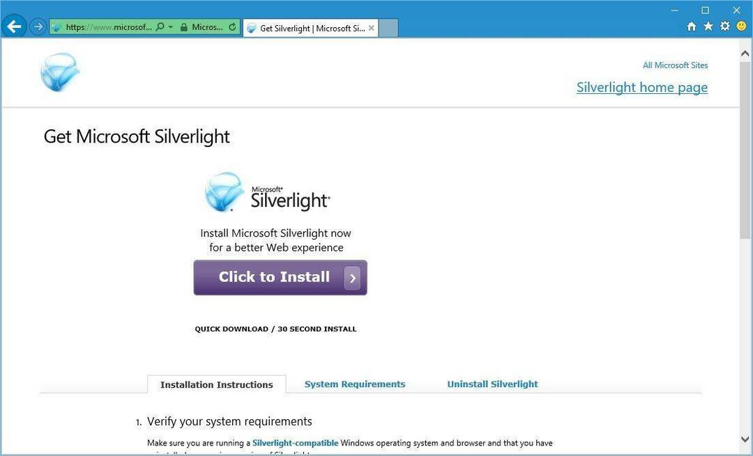 Töltse le és telepítse a Silverlight alkalmazást a Windows 10 rendszerre [TELJES ÚTMUTATÓ]