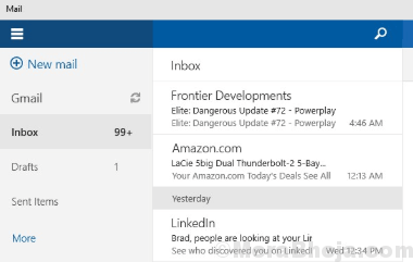 „Microsoft Mail“ kalendoriaus min