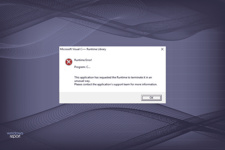 Opravte chybu runtime v systéme Windows 11