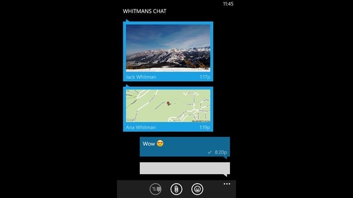 WhatsApp สำหรับ Windows 10 Mobile รับสายสนทนา