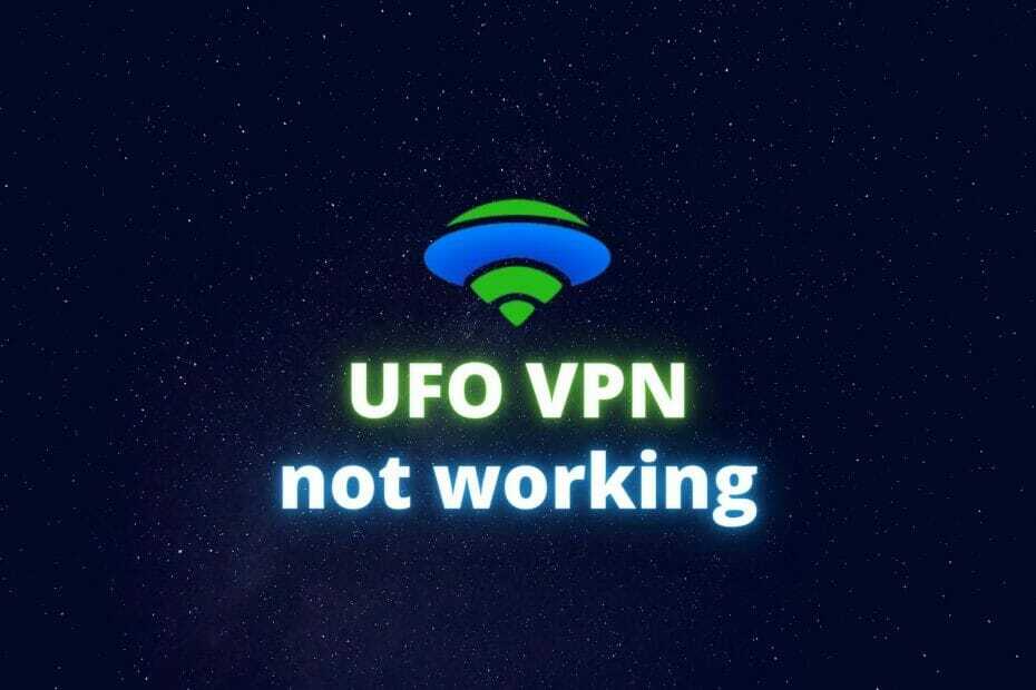 UFO VPN fungerar inte