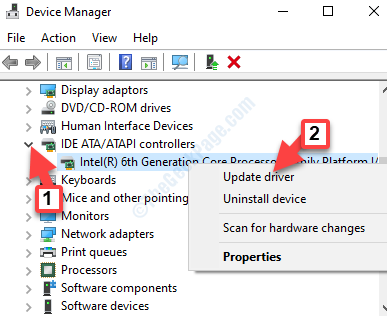 Device Manager Ide Ata Atapi Controllers Ahci Controller Faceți clic dreapta pe Update Driver