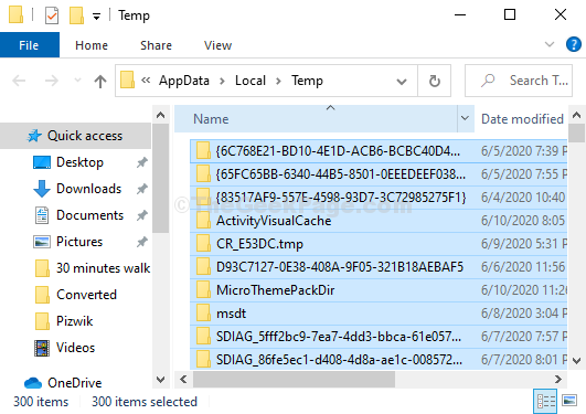 Как да изтриете временни файлове с помощта на RUN в Windows 10, за да освободите място
