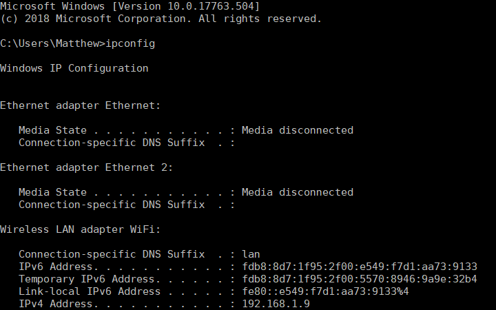คำสั่ง ipconfig xbox live รหัสข้อผิดพลาด 0x800c0005