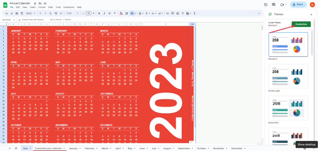 Creați un calendar în Foi de calcul Google în doar 3 pași simpli