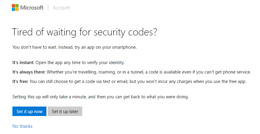 Dviejų žingsnių patikrinimas-„Windows-10-security-code-app“