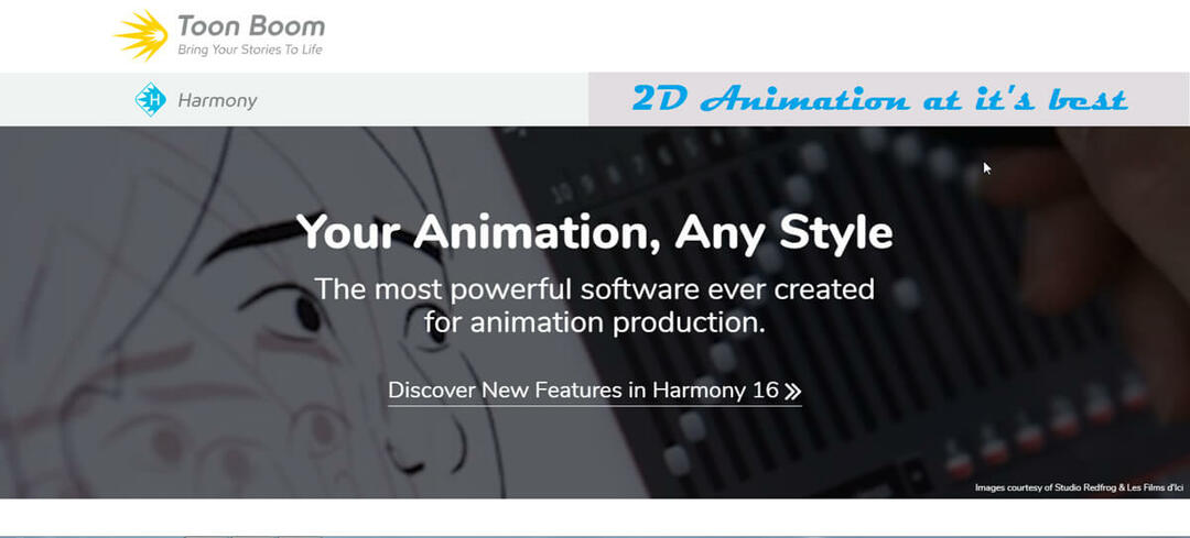 software de desenho de animação