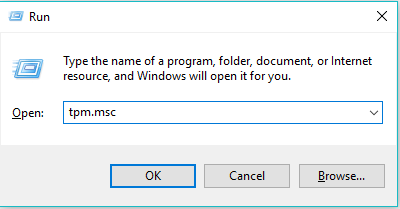 Windows 10에서 tpm.msc를 실행하십시오. 문제가 발생했습니다. 키 집합이 존재하지 않습니다.