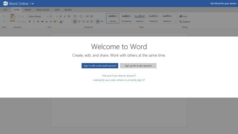 Word Online App för Windows 8.1, 10 tillgängligt; Ladda ner från Windows Store