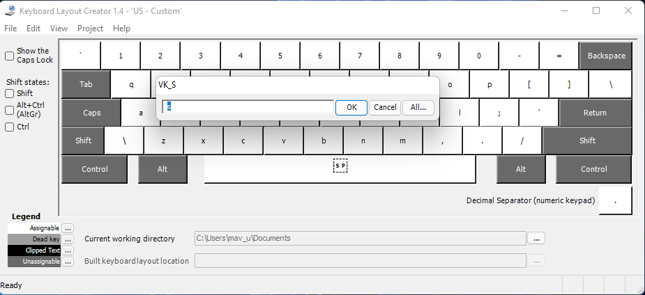 özel tuş penceresi klavye düzeni windows 11