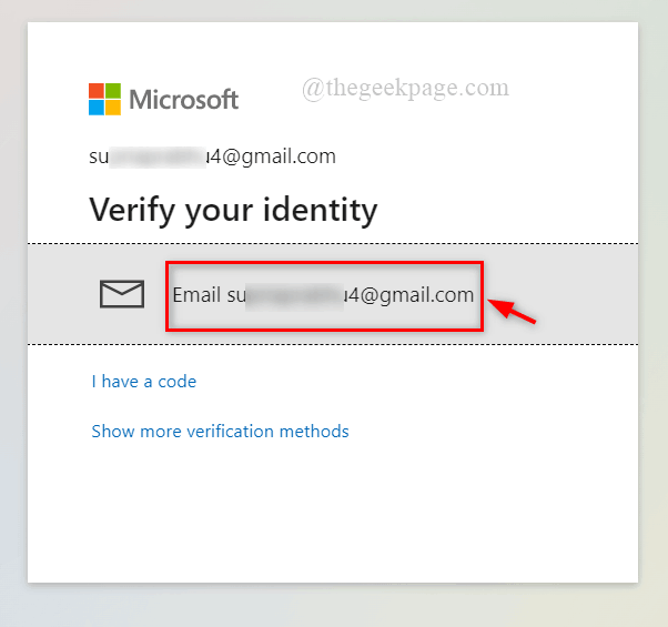 Identität bestätigen Wählen Sie die E-Mail-ID 11zon