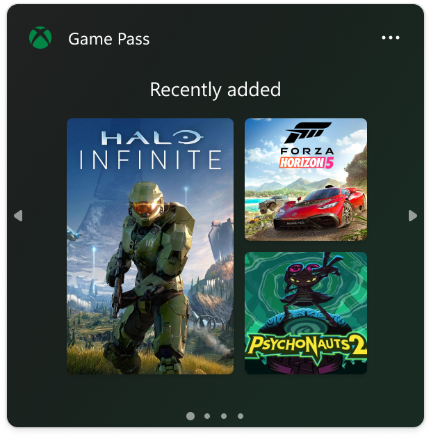 Miniaplikácia Game Pass.