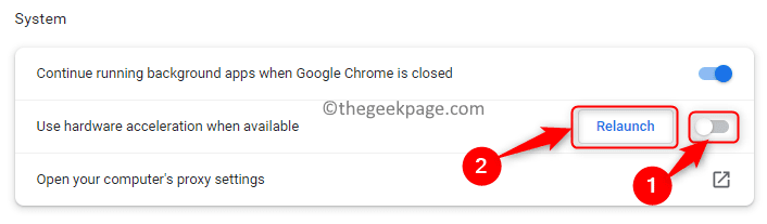 Chrome Hardware Acceleration Stäng av Omstart Min