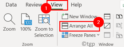 Excel Görünümü Tüm Min'i Düzenle