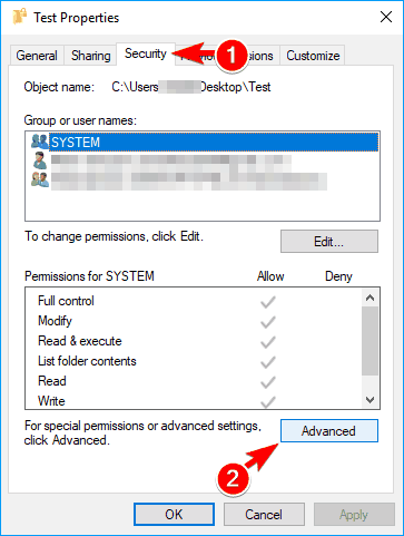 Blok van de Verkenner van Windows 10