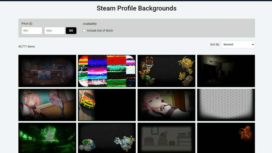 Steam-baggrunde. COM for profil