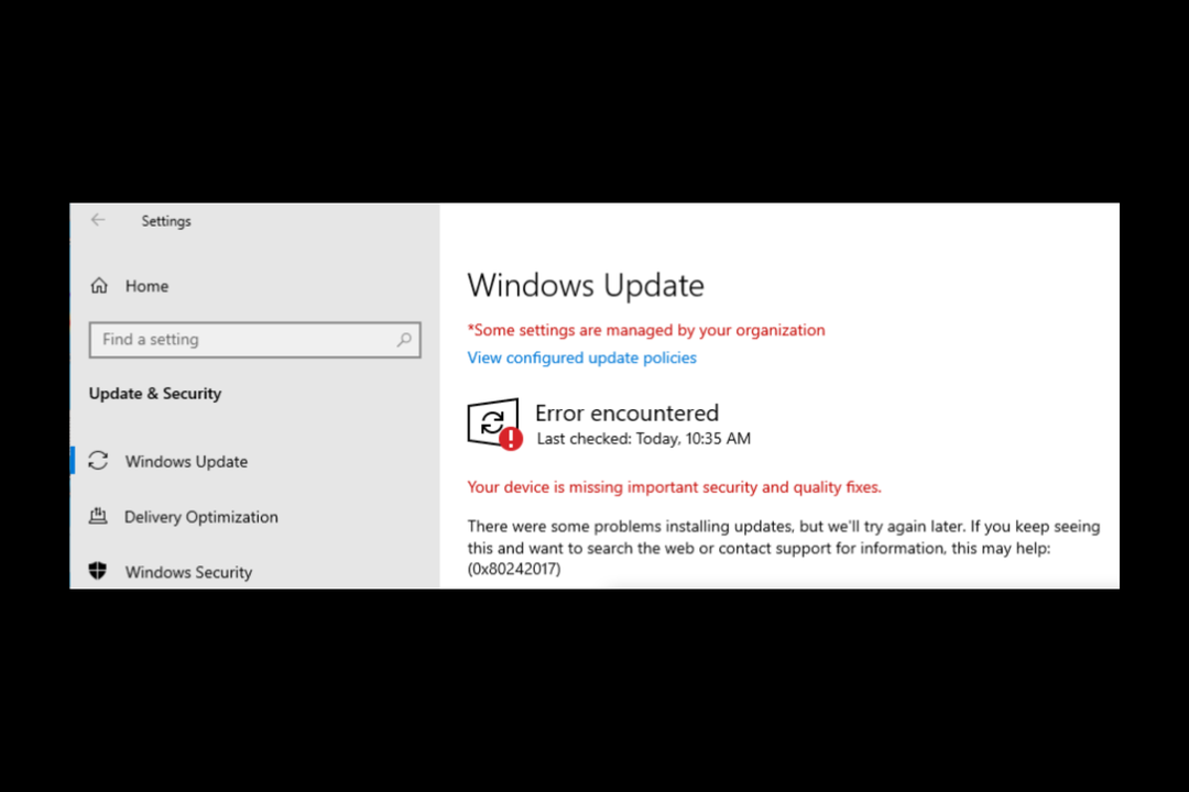 Windows Update შეცდომა 0x80242017 მისი გამოსწორების 5 გზა