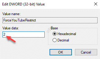 Bewerk Dword (32 Bit) Waarde Waarde Data 2 Ok