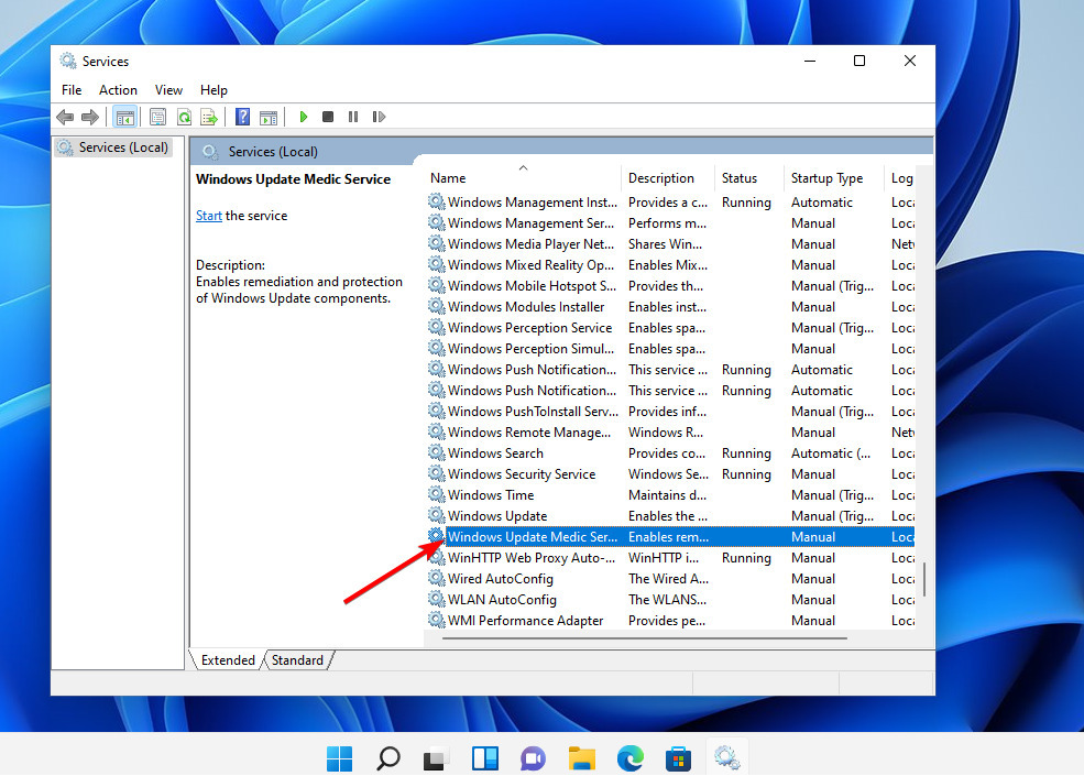 სამედიცინო სერვისის Windows 11-ის განახლების შეცდომა 0x80070422