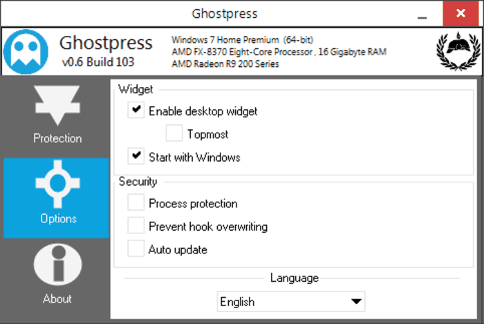 Bezplatný software proti keyloggeru Ghostpress