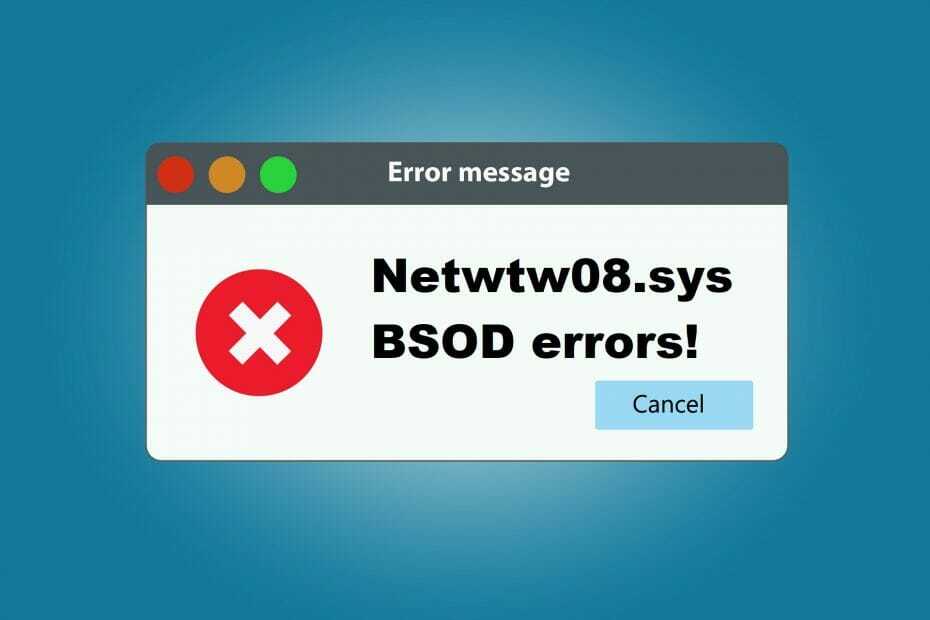 Как да поправим грешките в BSOD на netwtw08.sys [Лесно ръководство]