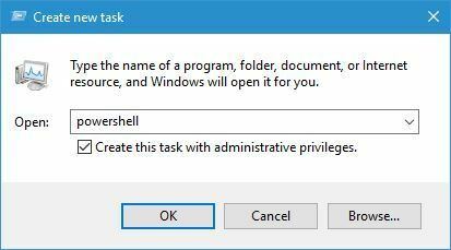 Клавіша Windows не працює після оновлення запустити PowerShell