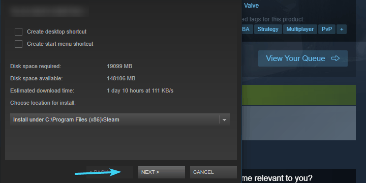 Steam-installatiespel