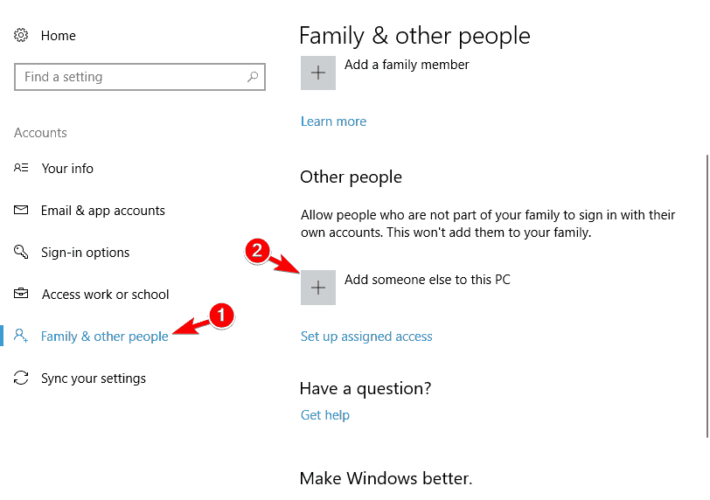 familia y otras personas Microsoft Edge no funcionará