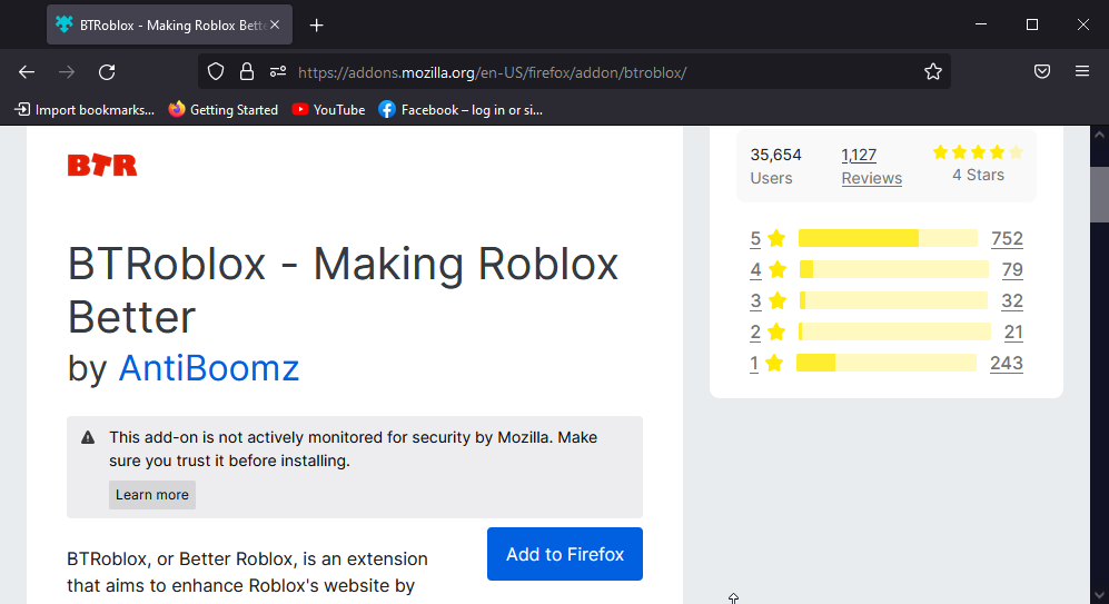 btroblox rozszerzenie roblox przeglądarki
