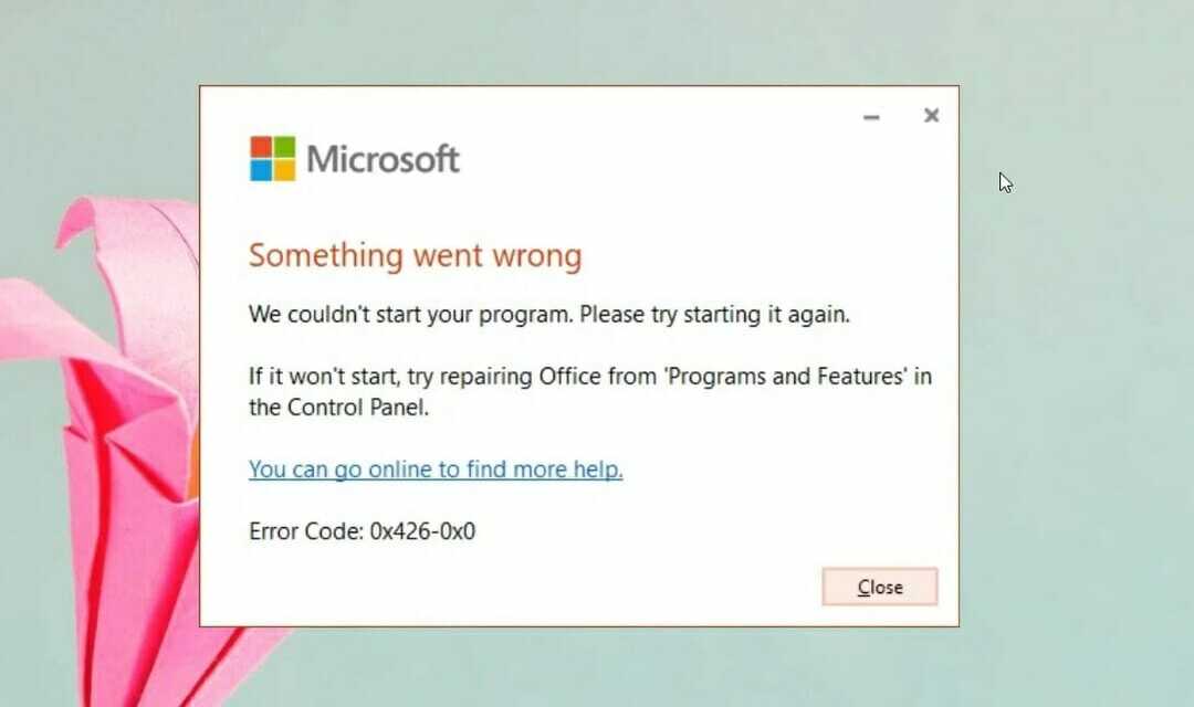 Code 0x426-0x0 message d'erreur code d'erreur Microsoft 0x426-0x0