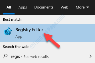 Søgeresultat Registreringseditor til venstre Klik