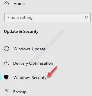 설정 업데이트 및 보안 Windows 보안