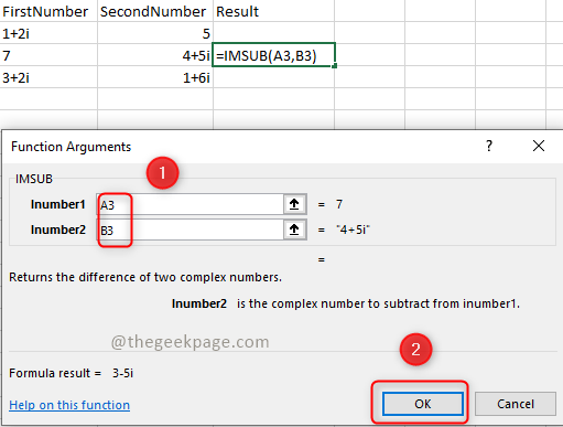 Cum se utilizează funcția IMSUB în Microsoft Excel