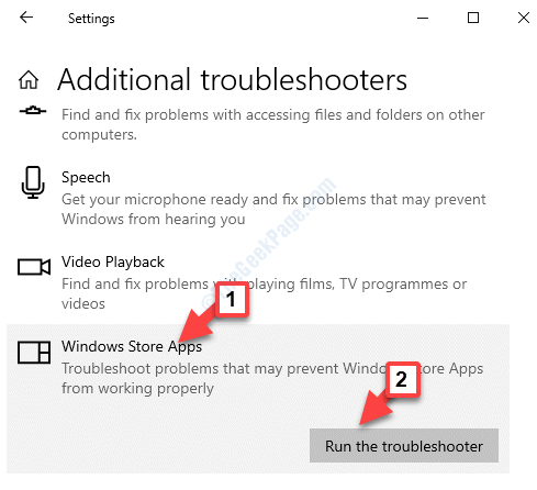 Solucionadores de problemas adicionais encontram e corrigem outros problemas Aplicativos da Windows Store Executar o solucionador de problemas