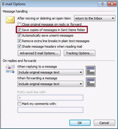 Windows Live Mail -asetukset