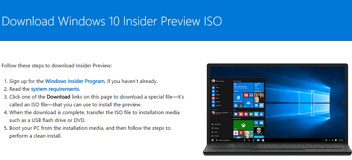 Microsoft Windows 10 पूर्वावलोकन बिल्ड 14295 ISO फ़ाइल डाउनलोड के लिए उपलब्ध कराता है